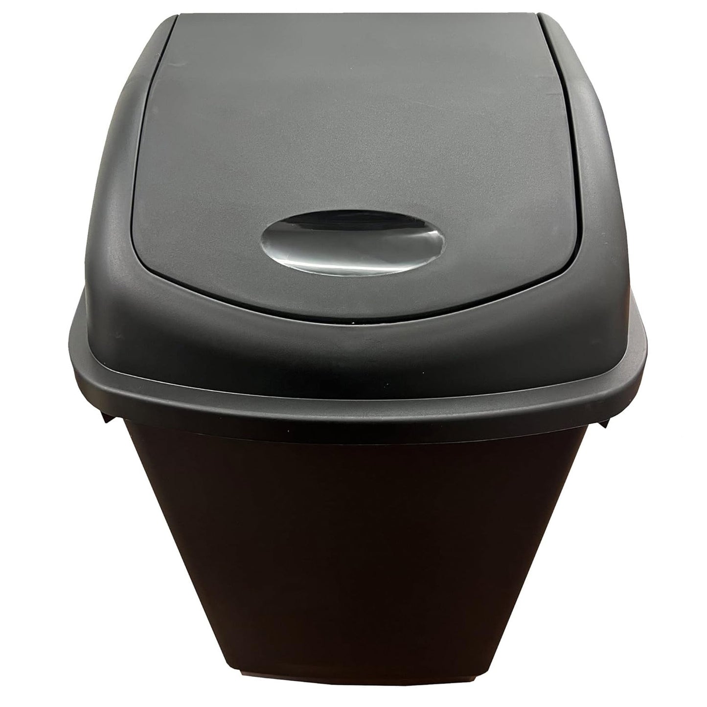 50L Black Swing Bin Waste Rubbish Recycling Flip Top Dustbin