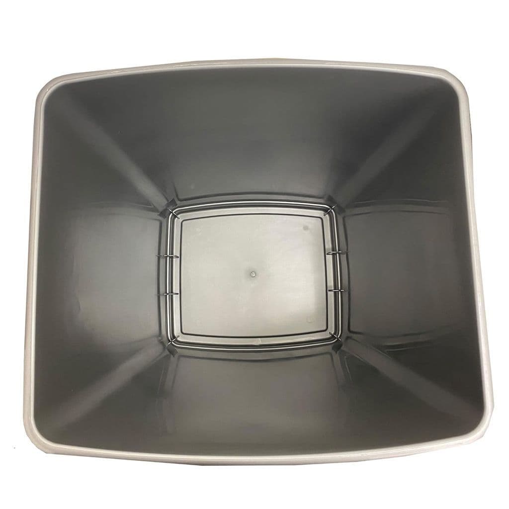 50L Large Grey Home Office Commercial Plastic Recycling Bins With Colour Coded Swing Lids