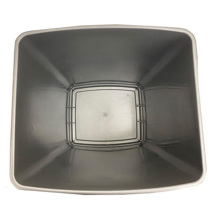 50L Large Grey Home Office Commercial Plastic Recycling Bins With Colour Coded Swing Lids