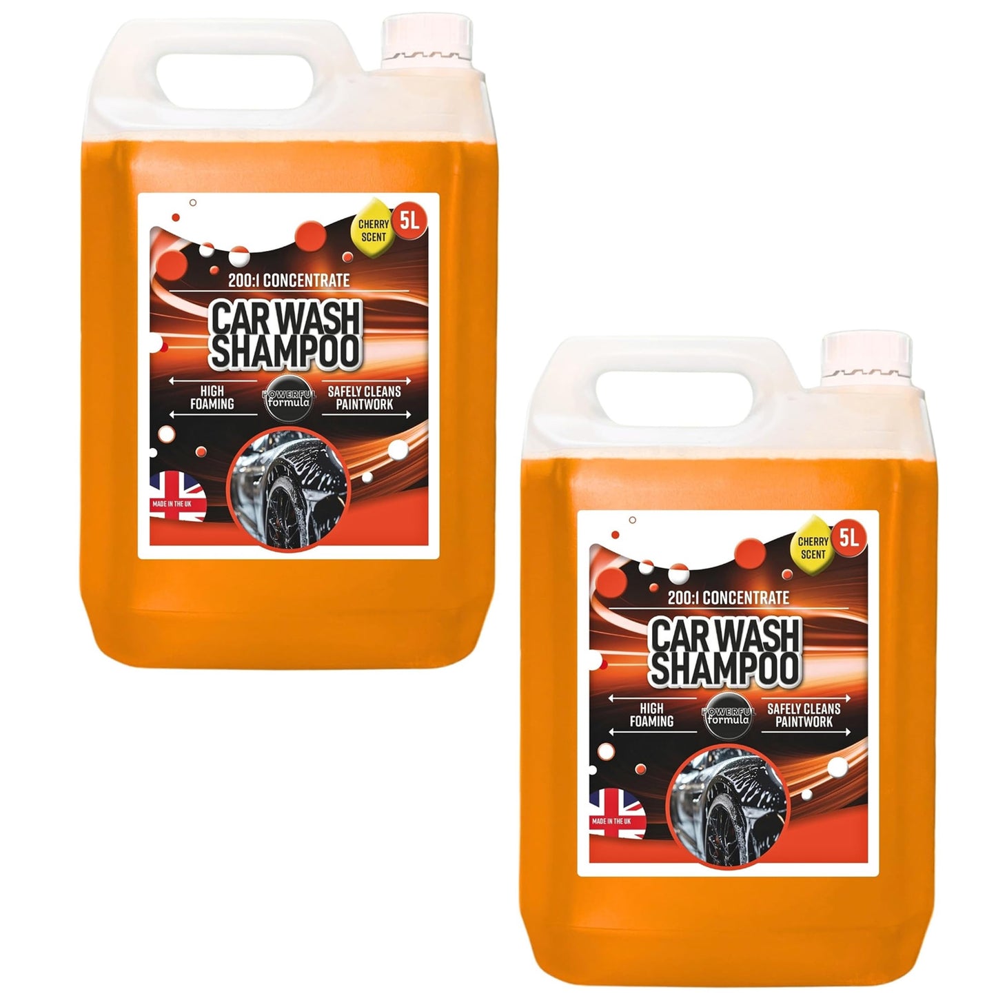 5L Cherry Scented Car Wash Shampoo Detailing Vehicle Cleaning Soap Removes Grime & Road Dirt