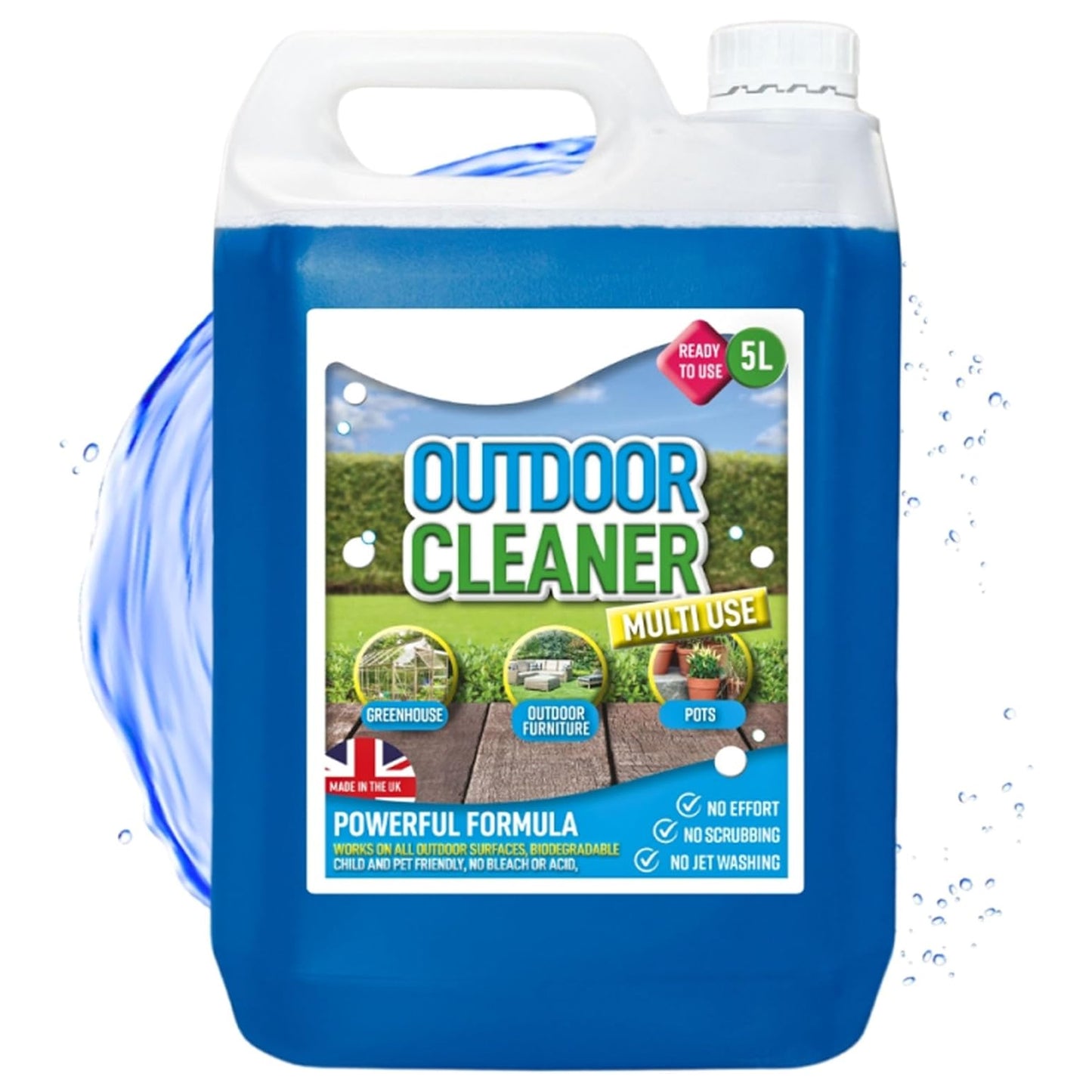 5 Litre Pressure Sprayer & Multi Purpose Ready To Use Outdoor Cleaner