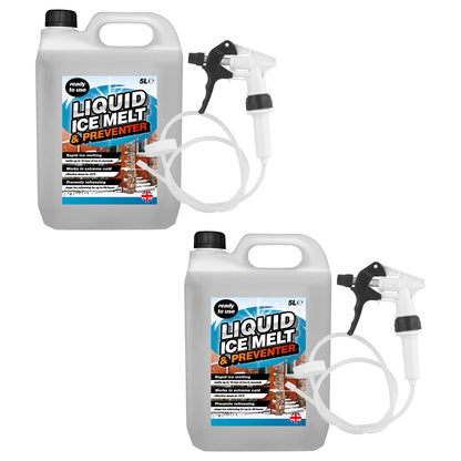 5L Rapid Liquid Ice Melt & Preventer with Long Hose Trigger Effective Down to -15 Degrees Celsius