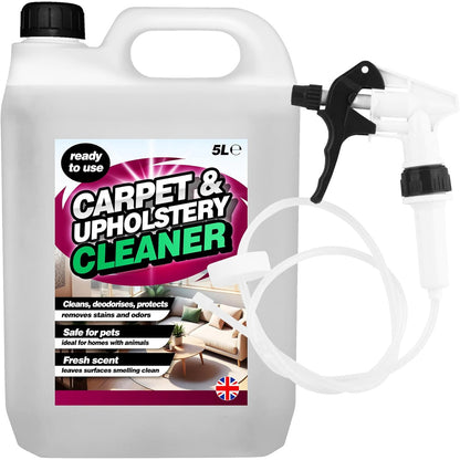 5L Carpet & Upholstery Cleaner Pet Safe Cleaning Solution With Odour Remover