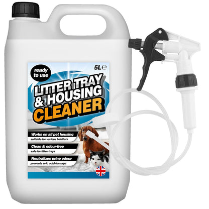 5L Ready To Use Litter Tray & Housing Cleaner With Convenient Long Hose Trigger