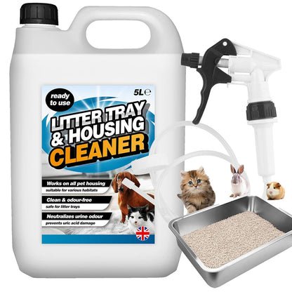 5L Ready To Use Litter Tray & Housing Cleaner With Convenient Long Hose Trigger