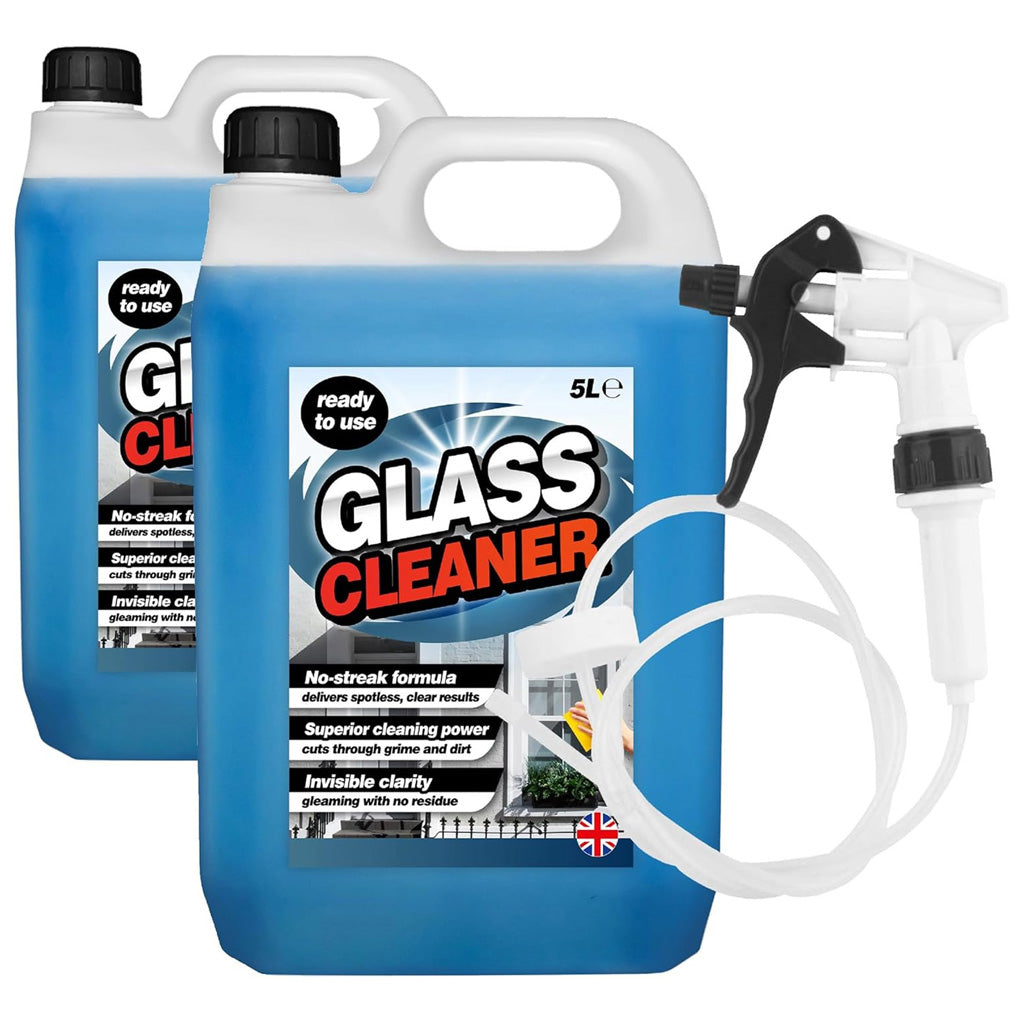5 Litre Glass & Window Cleaner With Convenient Long Hose Trigger