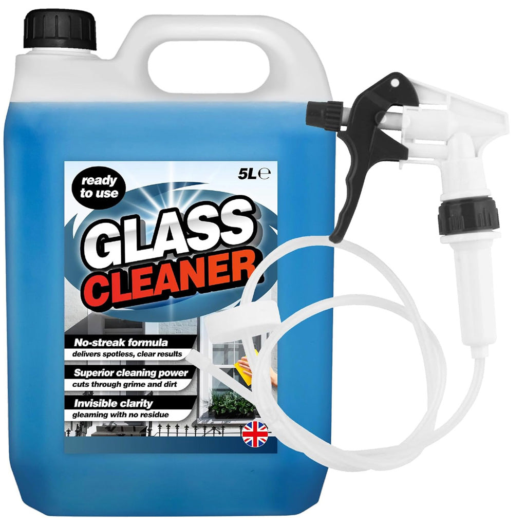 5 Litre Glass & Window Cleaner With Convenient Long Hose Trigger
