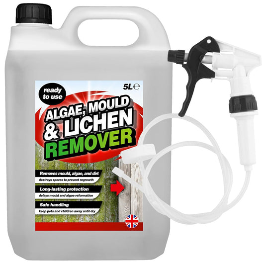 5L Mould Algae & Lichen Remover Spray With Convenient Long Hose Trigger