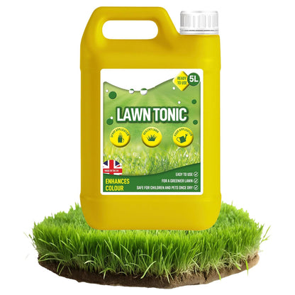 5L Lawn Tonic Ready To Use Greener Grass Feed Healthier Looking Garden Enhances Lawn Colour