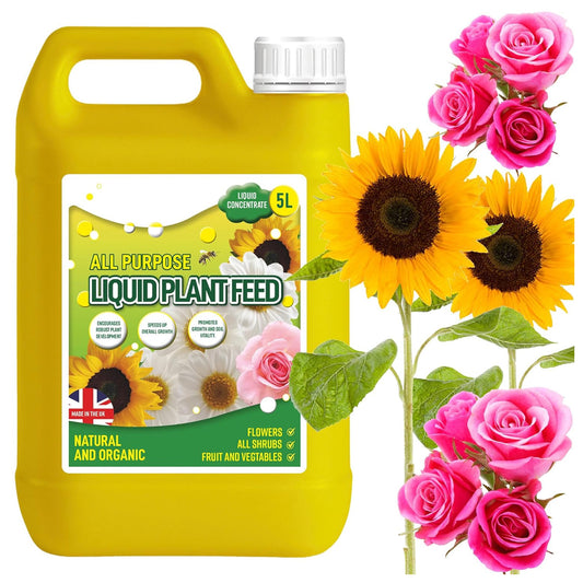 5L All Purpose Concentrated Liquid Plant Feed Promotes Growth & Soil Vitality Flowers