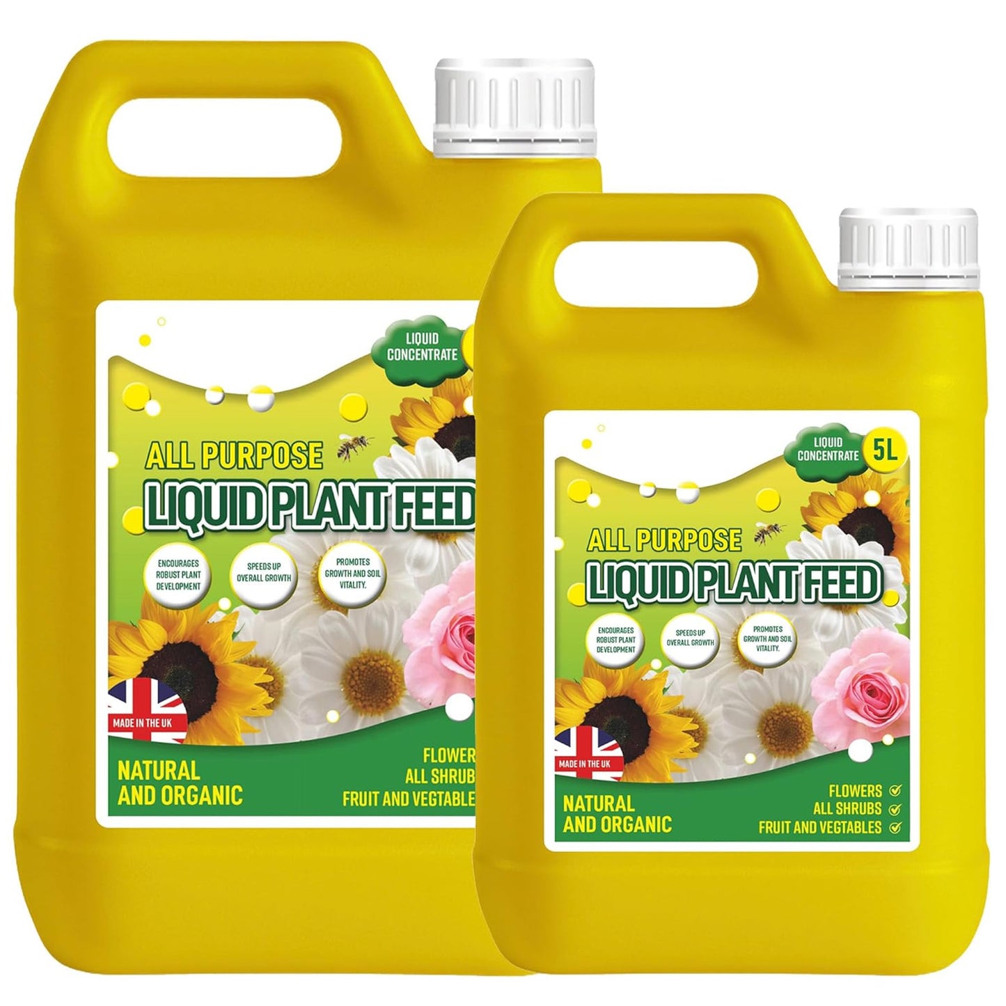 5L All Purpose Concentrated Liquid Plant Feed Promotes Growth & Soil Vitality Flowers