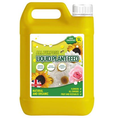 5L All Purpose Concentrated Liquid Plant Feed Promotes Growth & Soil Vitality Flowers