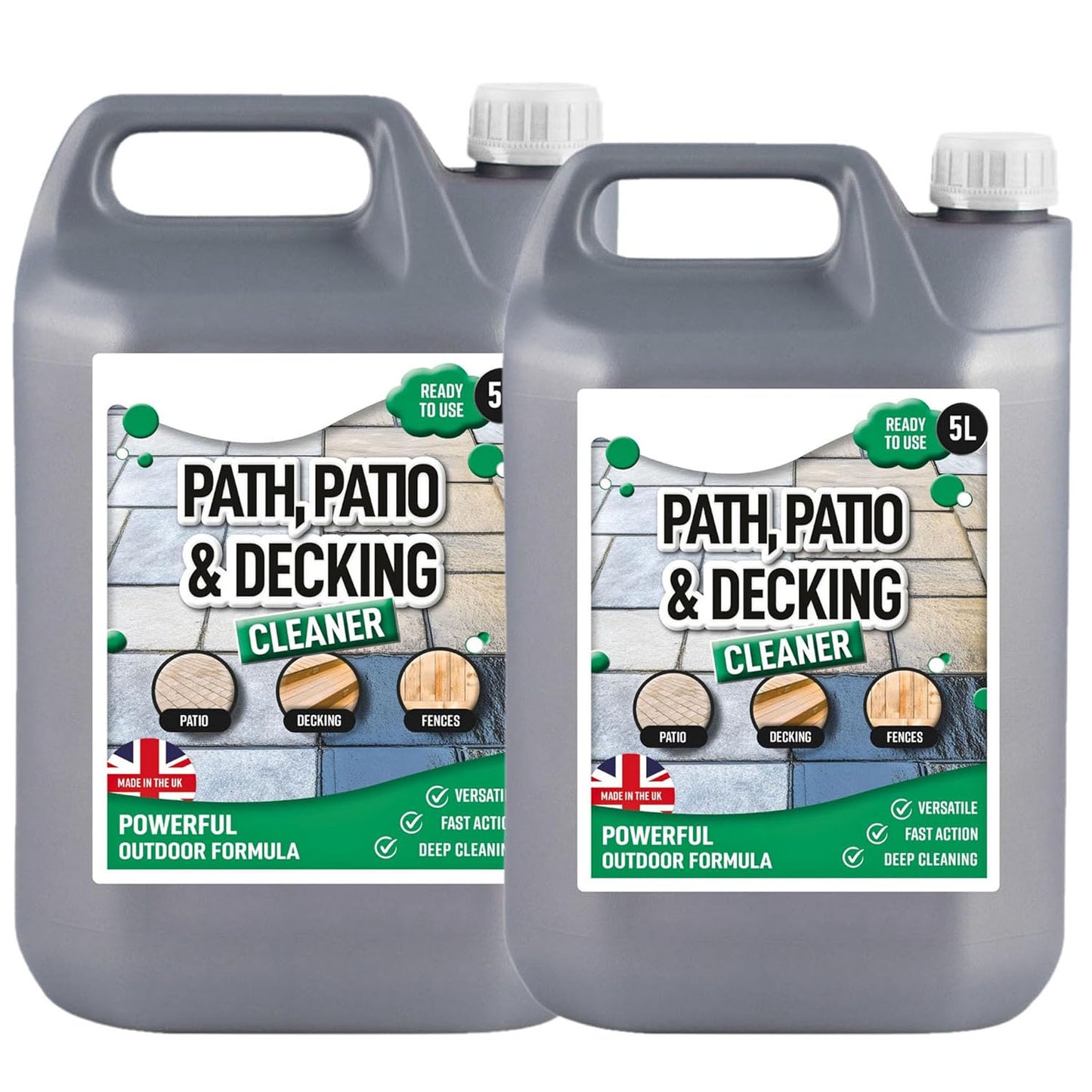 5L Patio & Decking Cleaner Removes Dirt, Grime & Stains Ready To Use