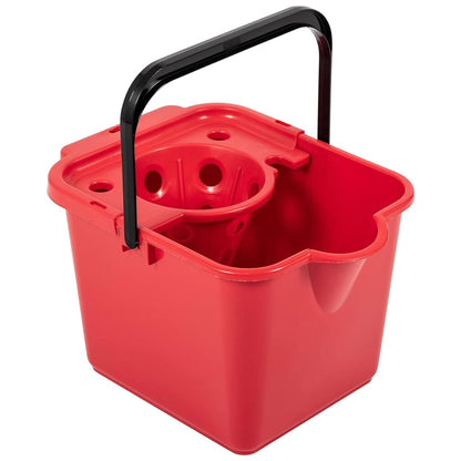 12L Plastic Mop Bucket Only With Wringer Coloured Buckets With Lip For Easy Pouring