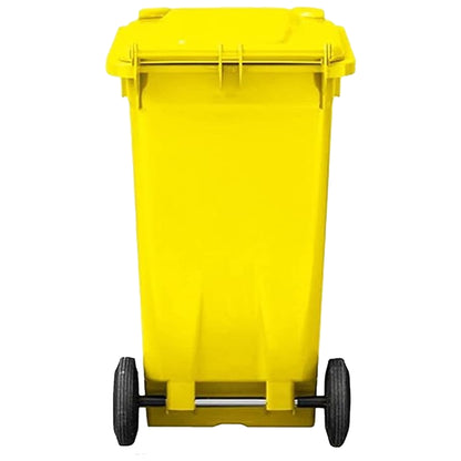 140L Compact Sized Waste Recycling Wheelie Bins With Strong Rubber Wheels & Lids
