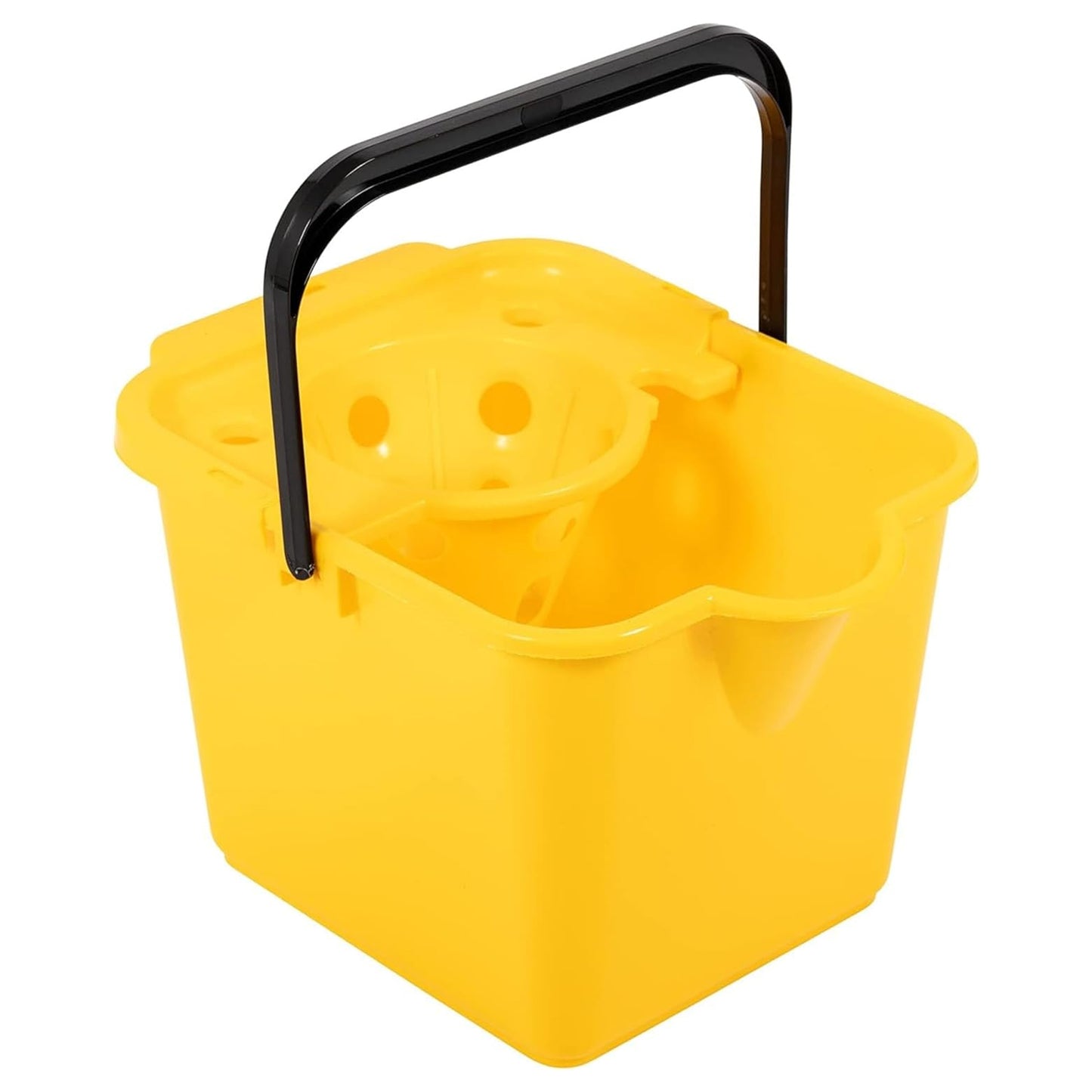 12L Plastic Mop Bucket Only With Wringer Coloured Buckets With Lip For Easy Pouring