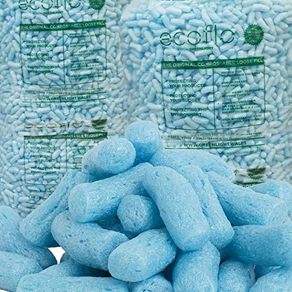 BLUE Eco Flo Biodegradable Loose Fill Packing Peanuts