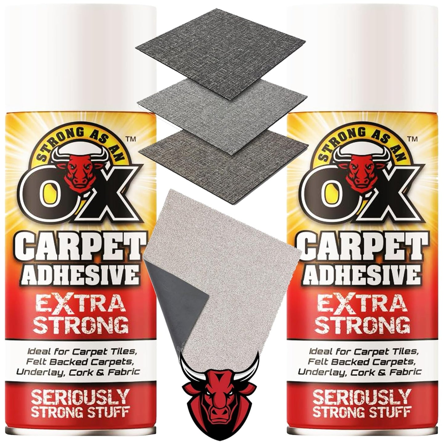 500ml Heavy Duty Extra Strong As An Ox Carpet Adhesive For Carpet, Vinyl, Tiles & Fabric