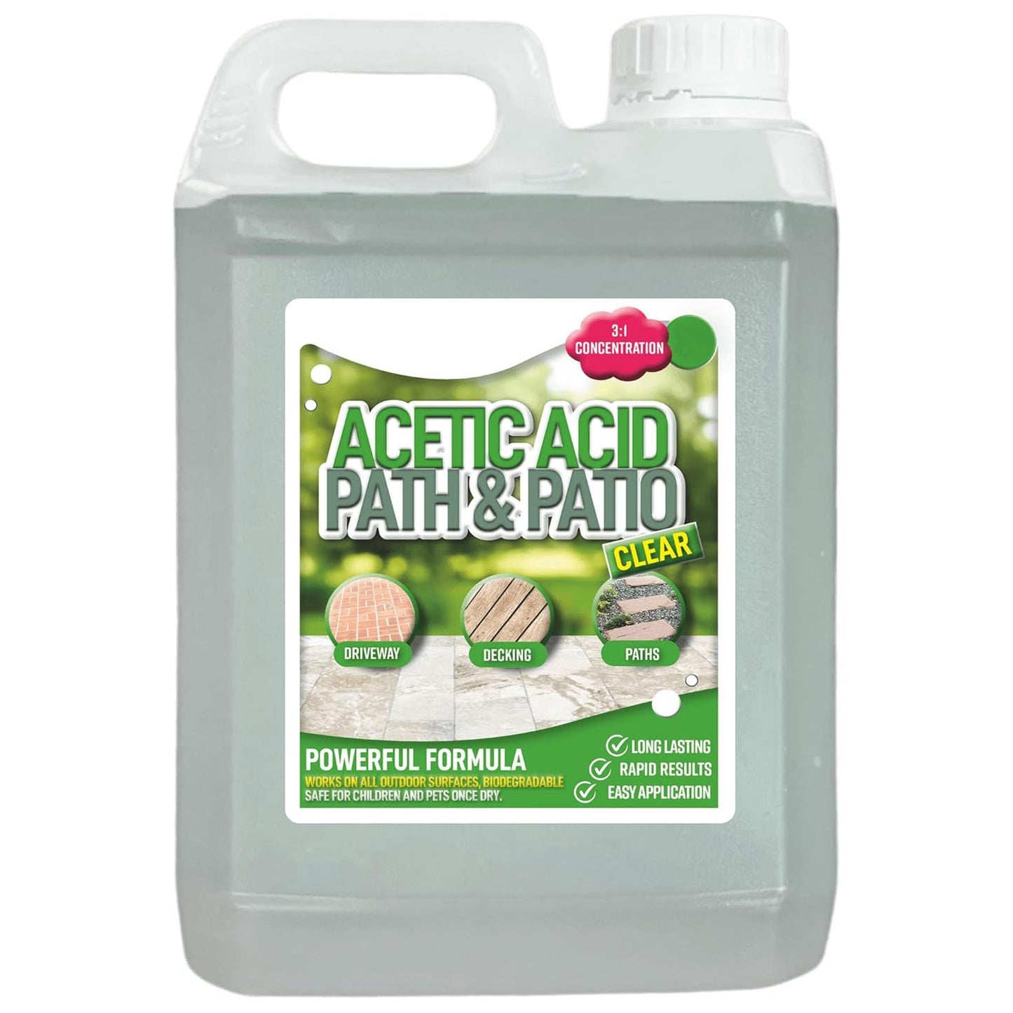 2.5 Litres Strong Garden Acetic Acid Vinegar Concentrated Outdoor Cleaner