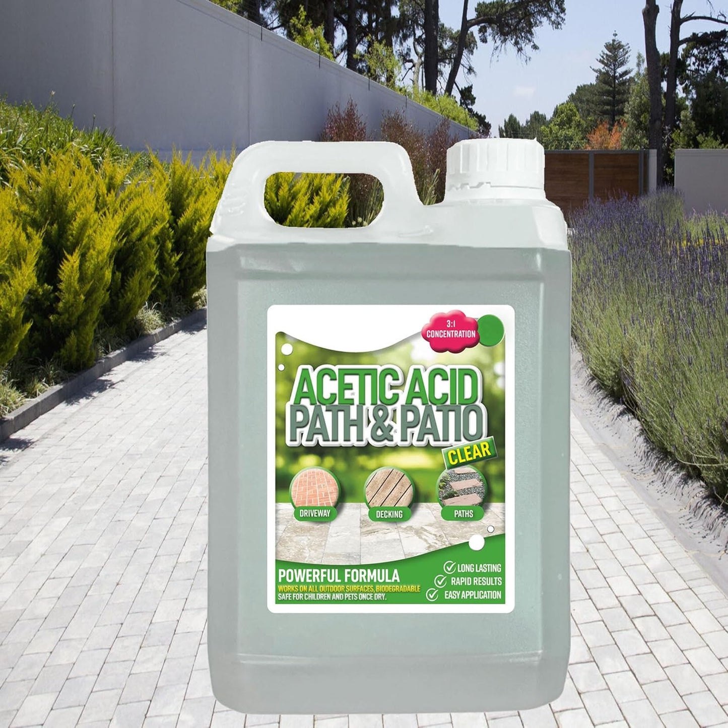 2.5 Litres Strong Garden Acetic Acid Vinegar Concentrated Outdoor Cleaner