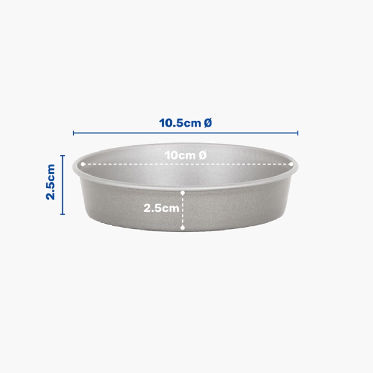 10.5cm Round Mini Non-Stick Low Carbon Steel Air Fryer Dish For Roasting & Baking