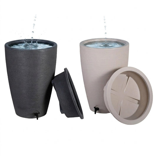 120L Amesbury Stone Garden Rain Water Collectors With Tap & Lid