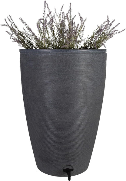 120L Amesbury Stone Garden Rain Water Collectors With Tap & Lid