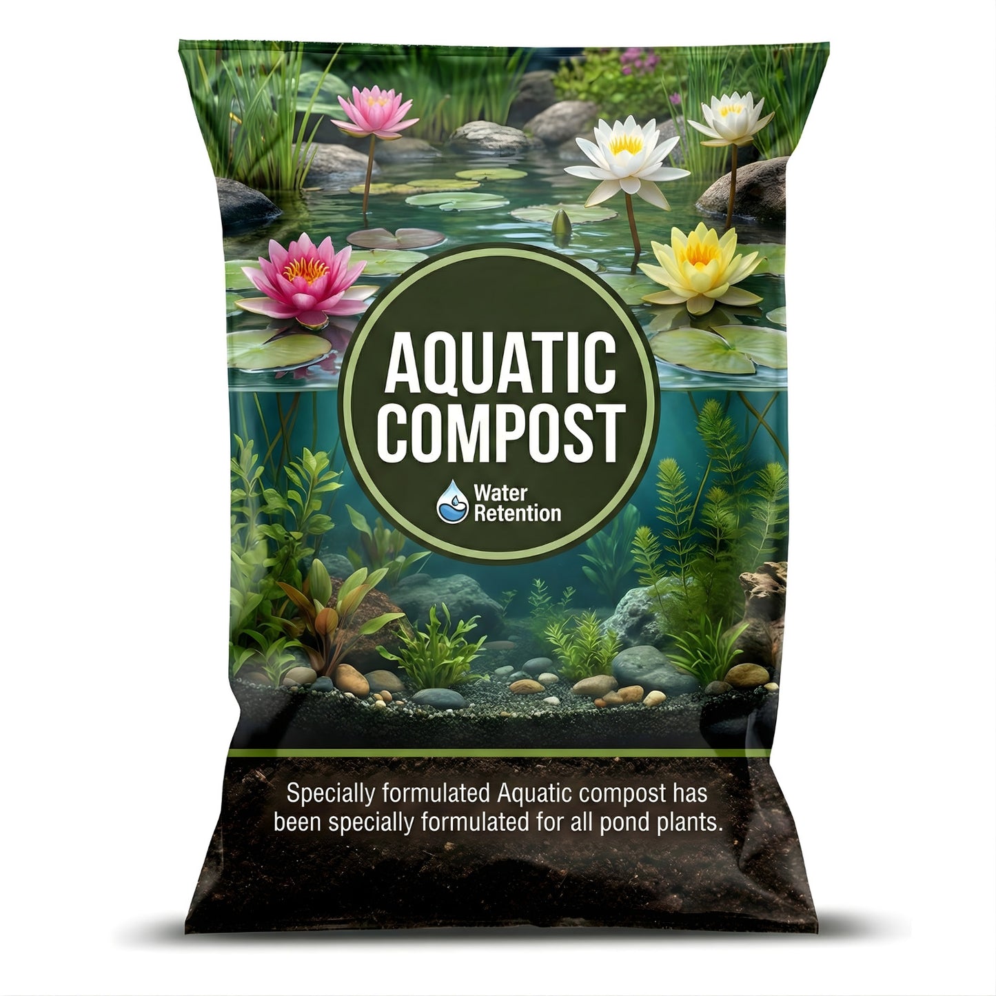 20 Litres Aquatic Compost Nutrient-Rich Feed Soil With Loam & Grit