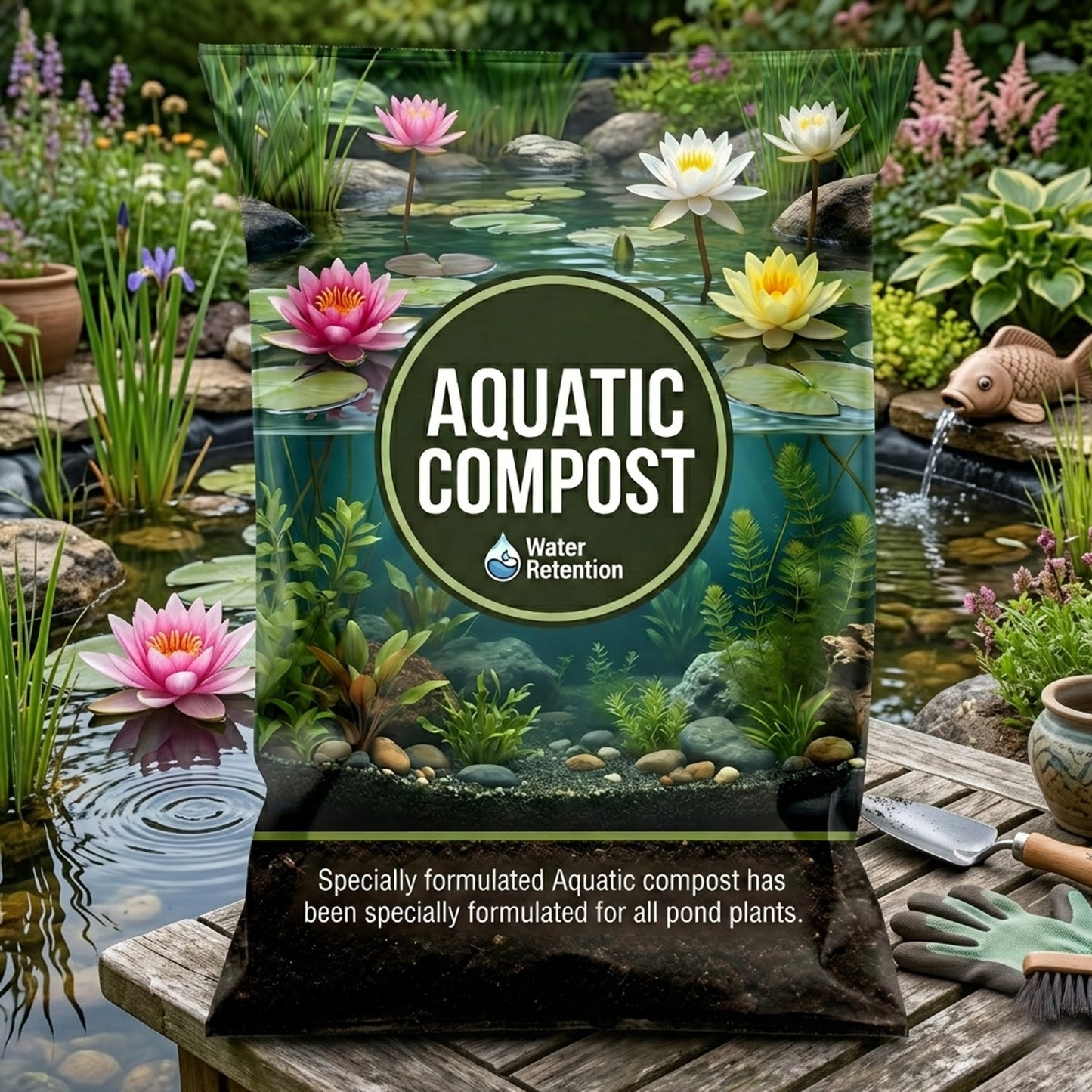 20 Litres Aquatic Compost Nutrient-Rich Feed Soil With Loam & Grit