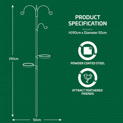 Traditional Bird Feeding Station Kit With Metal Mesh Feeder