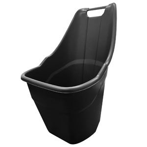 Black Plastic Rolling Kart Caddy With Wheels Multi Purpose Wheelbarrow For Gardens