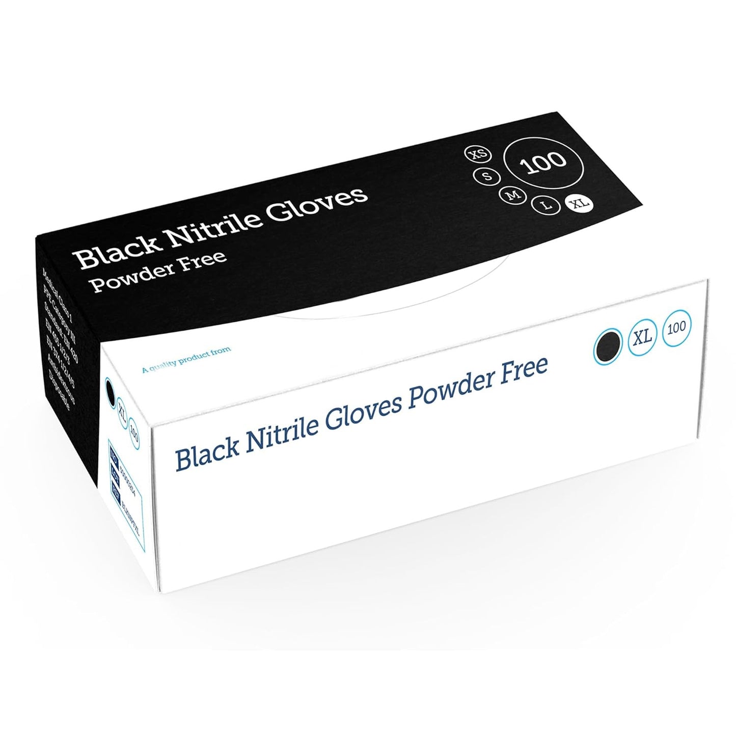 Black Nitrile Powder Free Gloves Strong & Puncture Resistant Ideal For Medical, Tattoo, Barber Shop & Mechanical Gloves