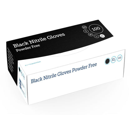 Black Nitrile Powder Free Gloves Strong & Puncture Resistant Ideal For Medical, Tattoo, Barber Shop & Mechanical Gloves