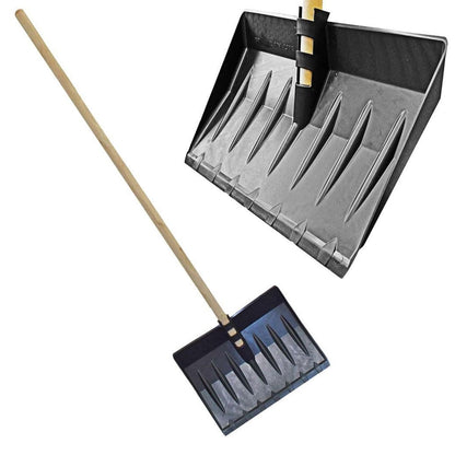 Black Snow Shovel Spade With Wooden handle