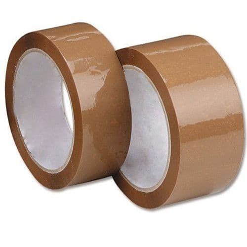 Low Noise Clear & Brown 50mm x 66m Packaging Tape