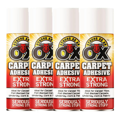 500ml Heavy Duty Extra Strong As An Ox Carpet Adhesive For Carpet, Vinyl, Tiles & Fabric