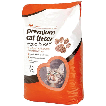 Premium Cat Litter Wooden Pellets Clean & Easy To Use Ultra Absorbent Odour Control Soft Bedding