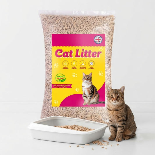 15L Natural Virgin Wood Cat Litter Ultra-Absorbent Odour Control Pellets