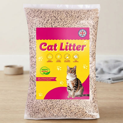 15L Natural Virgin Wood Cat Litter Ultra-Absorbent Odour Control Pellets