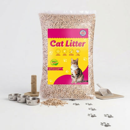 15L Natural Virgin Wood Cat Litter Ultra-Absorbent Odour Control Pellets