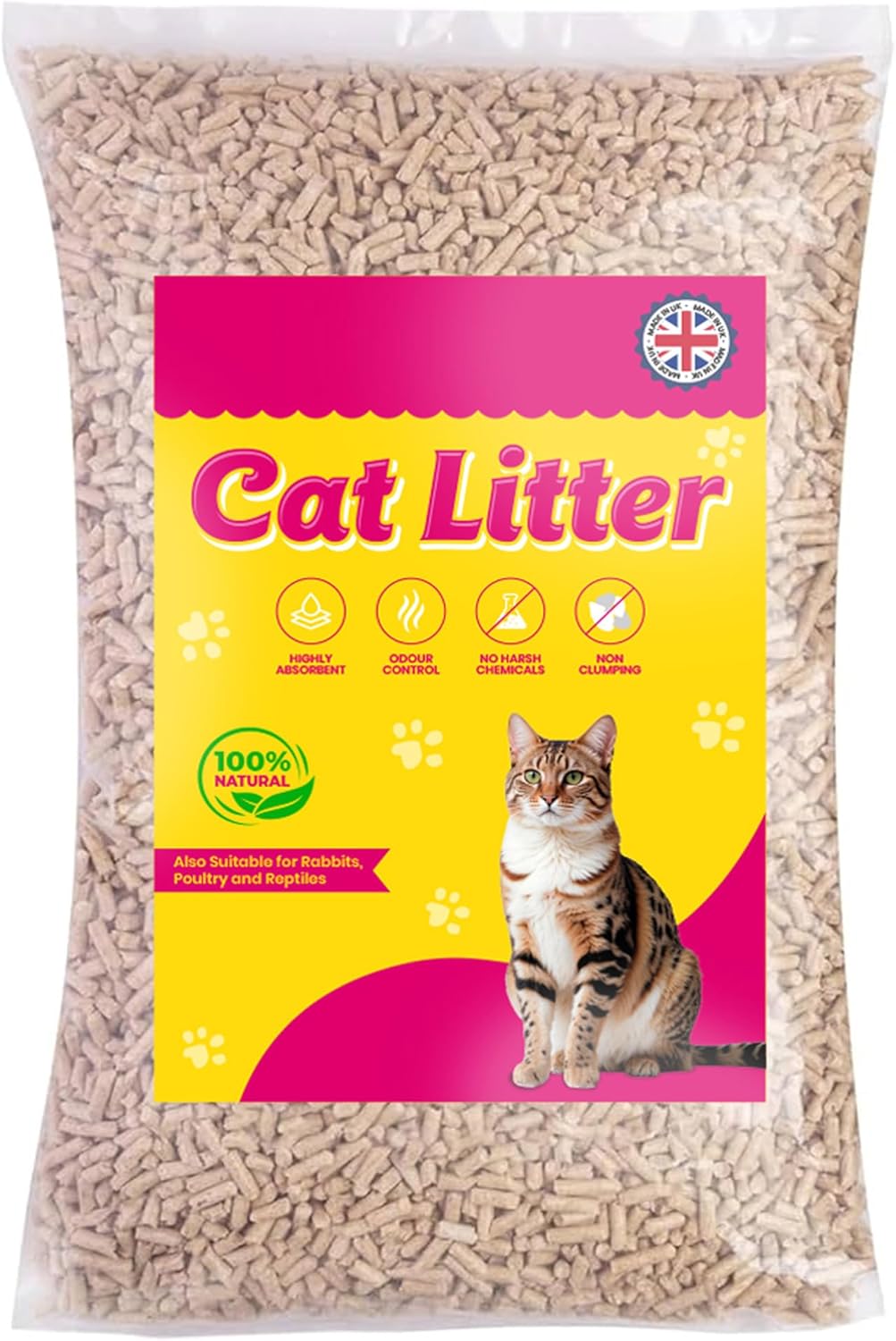 30L Cat Litter Clean & Easy To Use Ultra Absorbent Biodegradable Wooden Pellets