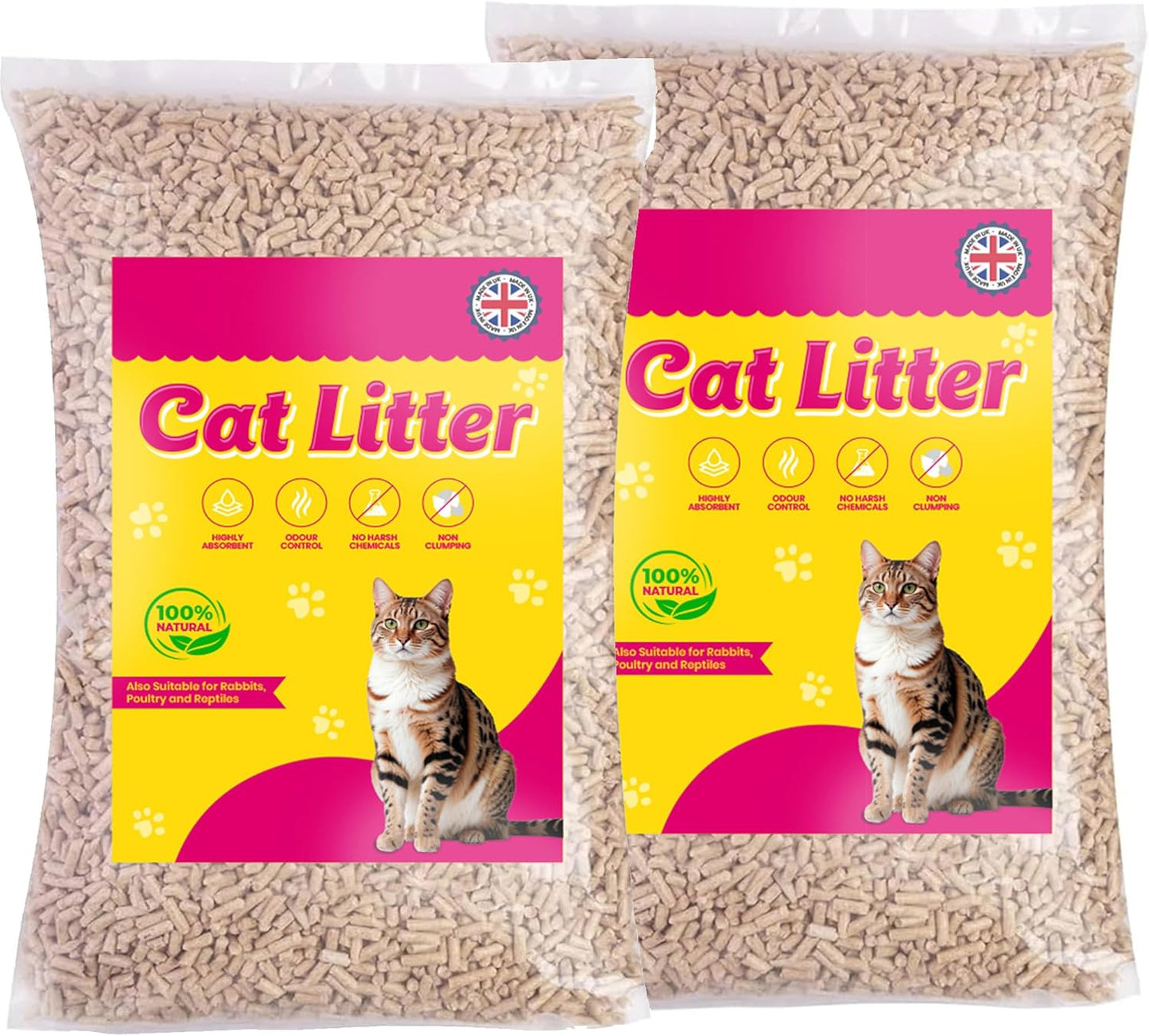 30L Cat Litter Clean & Easy To Use Ultra Absorbent Biodegradable Wooden Pellets
