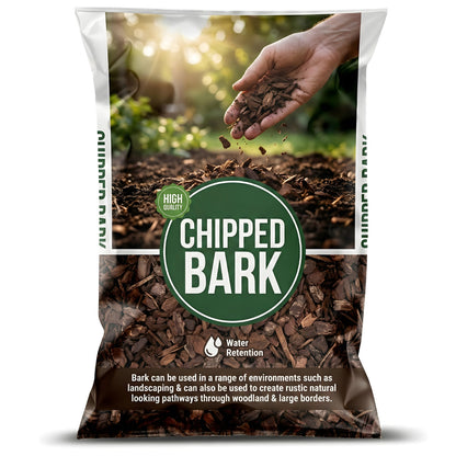 50 Litres Chipped Bark For Decorative & Landscape Gardening & Paths
