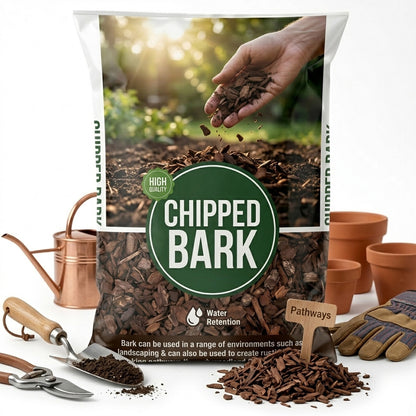 50 Litres Chipped Bark For Decorative & Landscape Gardening & Paths