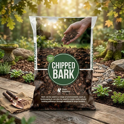 50 Litres Chipped Bark For Decorative & Landscape Gardening & Paths