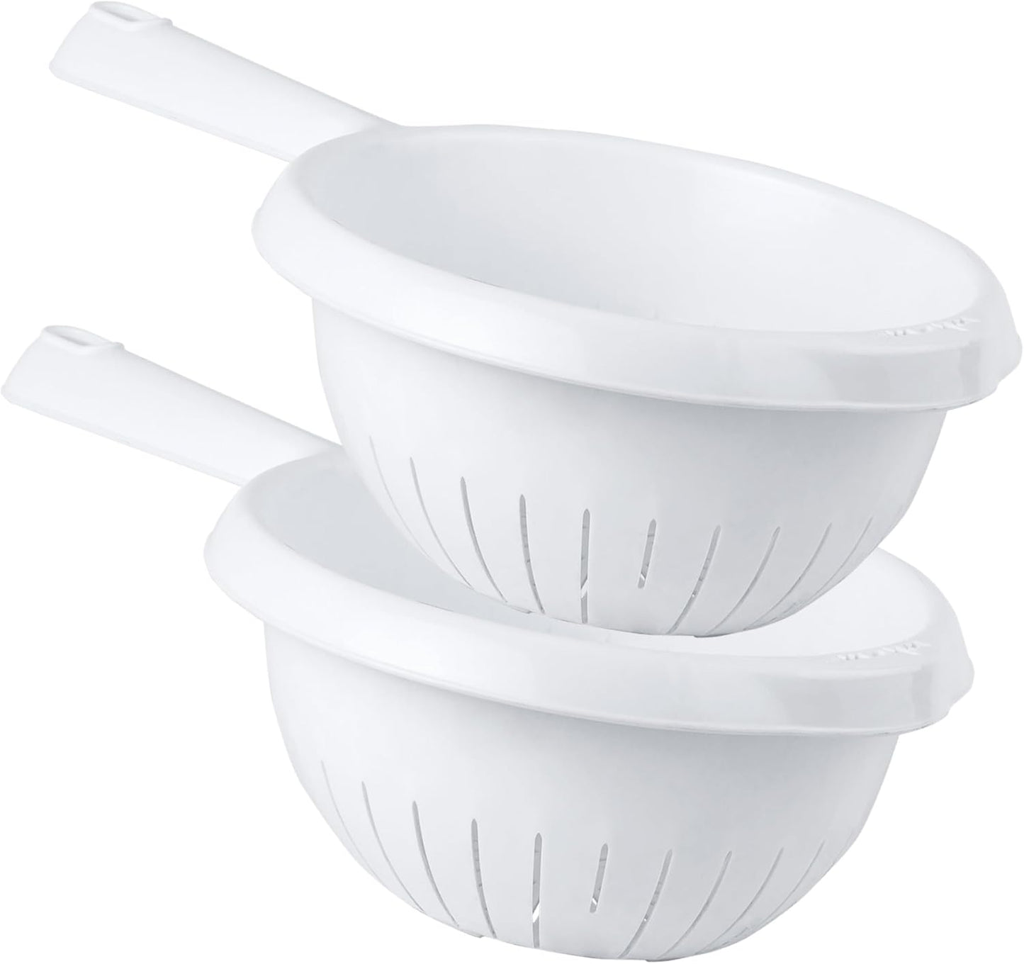 Ice White Handled Colander/Sieve Deep Filter Basket