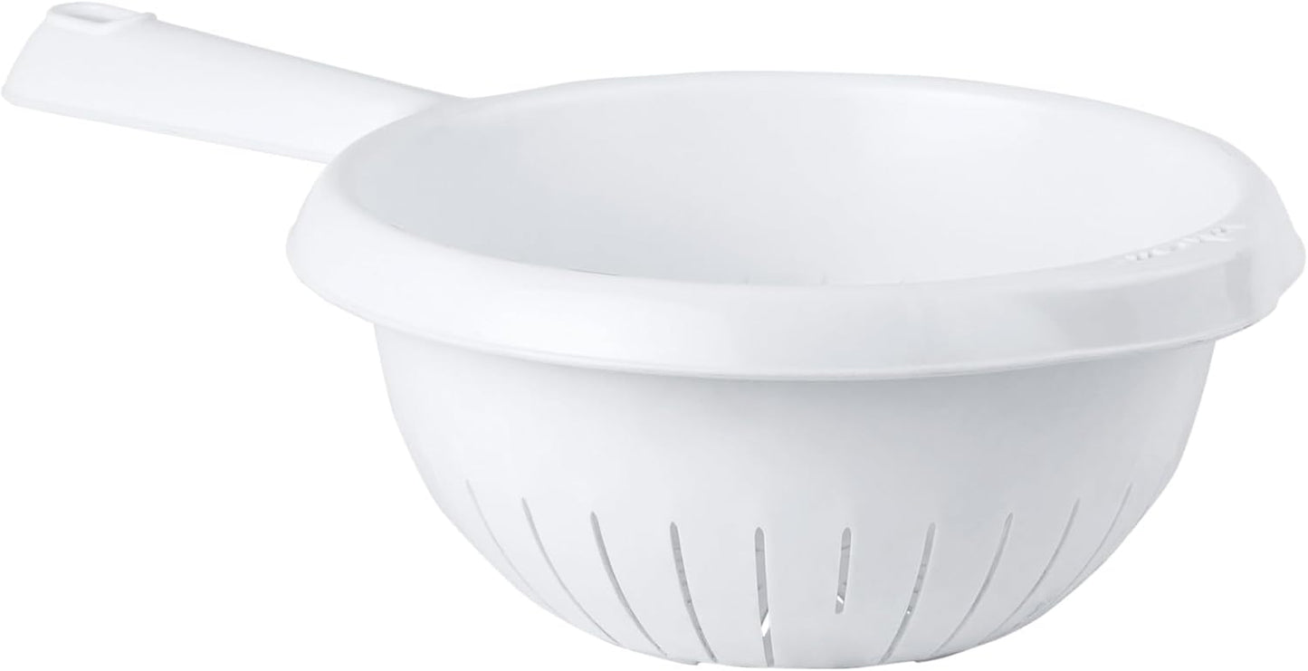 Ice White Handled Colander/Sieve Deep Filter Basket