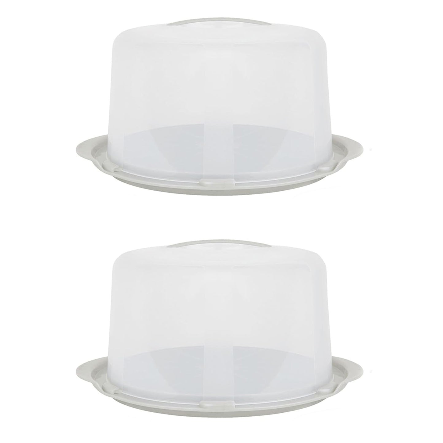 Clear Plastic Cake/Cupcake Caddy Storage Container With Lids & Carry Handles