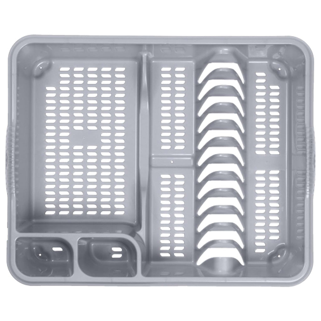 Silver or Black Large Dish Drainer With Integral Handles