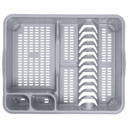 Silver or Black Large Dish Drainer With Integral Handles